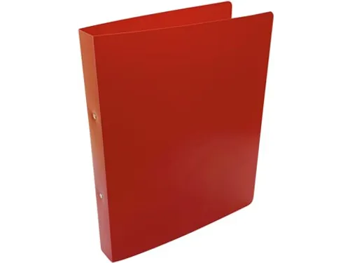 ringmap, voor ft A4, uit PP, 2 ringen van 25mm, rood