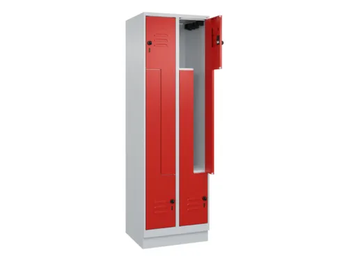Z-garderobekast,HxBxD 1950x600x500mm,vak B 150/300mm,draaigrendel