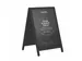 Krijt stoepbord Europel 660x1040 mm DELUX zwart