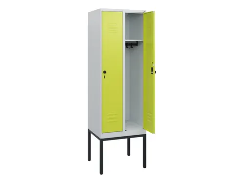 locker,HxBxD 1950x600x500mm,2vak,vak B 300mm,draaigrendel