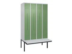 Z-garderobekast,HxBxD 2120x1200x815mm,8vak,vak B 300mm,cil.-slot