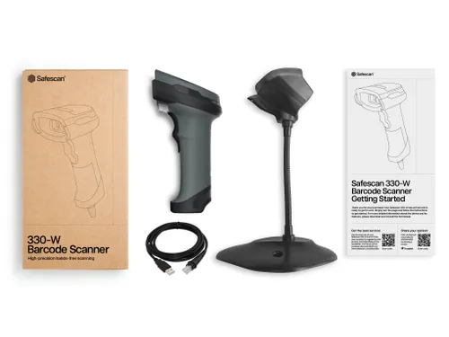 Safescan 330-W Barcodescanner met standaard 1D en 2D barcodes USB-A