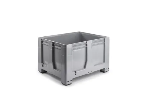Palletbox,HxLxB 760x1200x1000mm,610l,HDPE,grijs,wanden gesloten