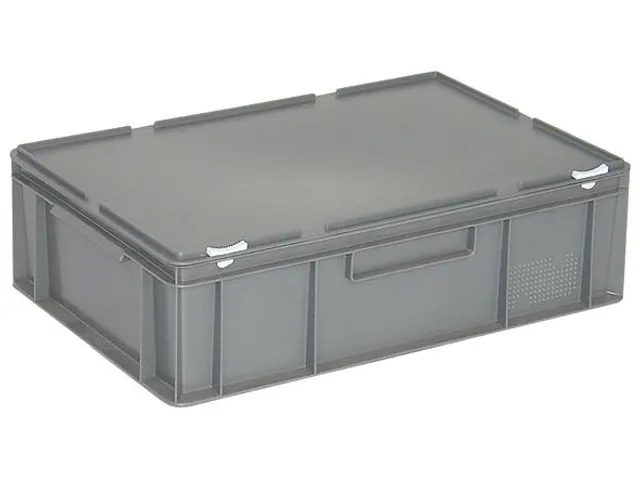 Euronorm Stapelkrat Pe Hxlxb 180X600X400Mm 33L Met Deksel Grijs