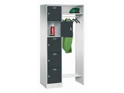 personeelsgarderobe draaigr. 1950x850x500mm 1x5 vakken 400mm RAL7016