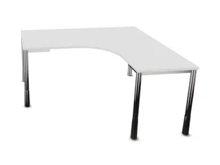 In hoogte verstelbaar bureau in vrije vorm,Bl-wit - 2