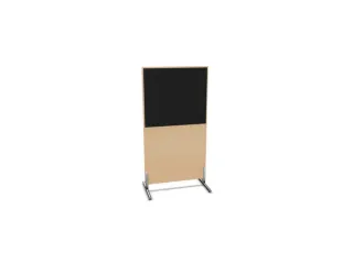 scheidingswand,HxB 1545x800mm,NE-esdoorn,BN8033-zwart - 1