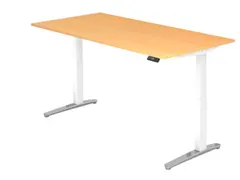 bureau assis-debout à régl. de haut. élec. HxlxP 650-1290x2000x1000