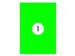 Etiquette Rillprint 210x297mm vert fluo 100 étiquettes