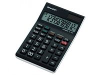 Calculator Sharp-EL128CWH zwart-wit desktop