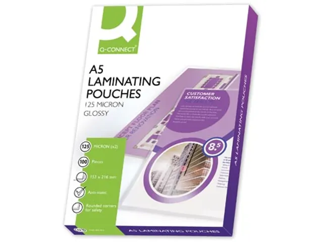 Lamineerhoes A5 Glanzend 153x216mm 2x125 Micron Doos 100 stuks