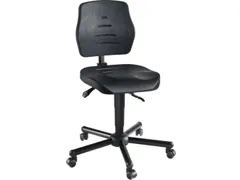 Werkplaatsstoel,standaardzitting zwart,PU-schuim