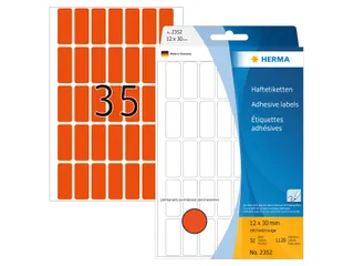HERMA 2352 Universele etiketten 12x30mm Rood 1120 stuks - 1