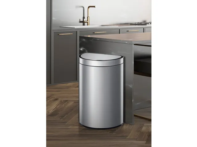 Mirage Semi-round Prullenbak Sensor Bin 47 Liter Mat Rvs