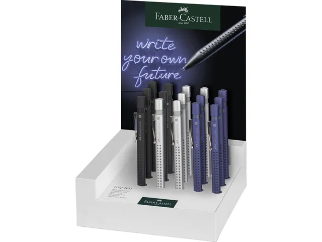 Balpen Faber-Castell Grip 2011 display 15 stuks assorti