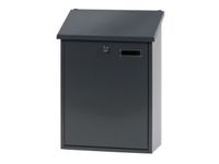 muurbrievenbus antraciet HxBxD 445x325x160mm inworp boven uitname voor