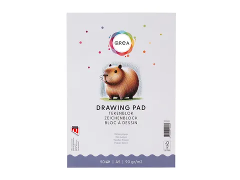 Tekenblok Qrea A5 50 vel 90gr gelijmd