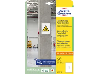 Avery Zweckform L7877 Sterk klevende etiketten A4 210x297mm 20 stuks - 4