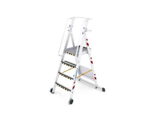 verrijdbare platformladder,bordes HxBxD 1350x500x450mm