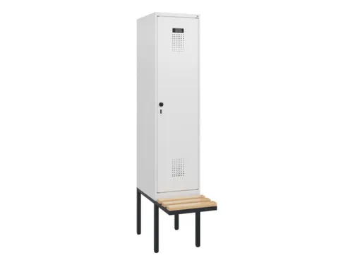 locker met bank,HxBxD 1950x400x815mm,1vak,vak B 400mm,draaigrendel