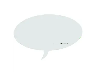 Whiteboard Rocada Skinshape Talk 100x150cm wit gelakt - 1