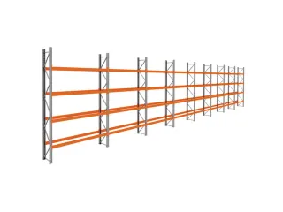 palletstelling,basis+7xaanbouw,HxBxD 4620x22500x750mm,vakl. 3000kg - 1