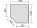 angle de liaison,90 °,HxlxP 680-800x1230x1230mm,panneau blanc