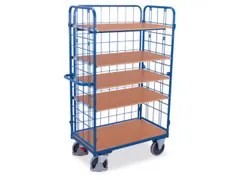 Etagewagen 500kg 1200x800mm H 1820mm 3 Wanden Draadgaas 5 Etages