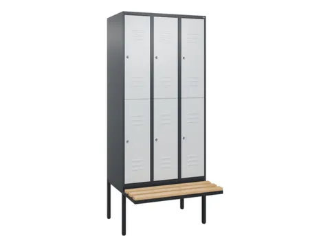 Dubbeldekse dekenkist,HxBxD 2120x900x815mm,3x2vak.,vak B 300mm