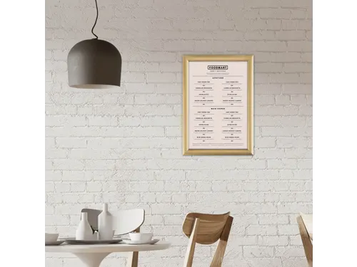 Easy-Click Kliklijst Europel A4 25mm aluminium Goud
