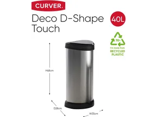 Push Bin Decobin 40 Liter Prullenbak 40 Liter Metallic - 3