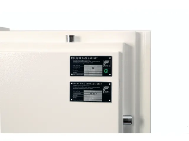 brandwerende kluis,veiligheidsniveau S2,60min. brandveiligheid