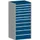 ladekast HxBxD 1600x800x750mm 11laden zware lasten RAL7035 RAL5010