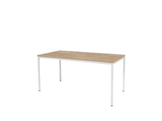 Domino Basic Tafel Vaste Hoogte 160x80 honey castello wit 4-poots - 1