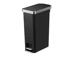 Afvalbak EKO Hana Slim pedaalemmer 40 liter zwart - 1