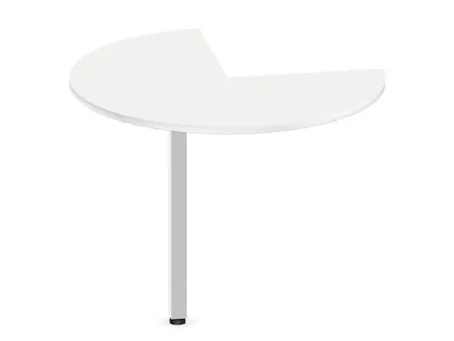 aanbouwtafel,i.h.v.,HxØ 720-840x1000mm,driekwartrond,Bl-wit