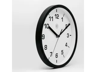 wandklok NXT dia 20cm kunststof zwart witte wijzerplaat cijferaanduidi - 2