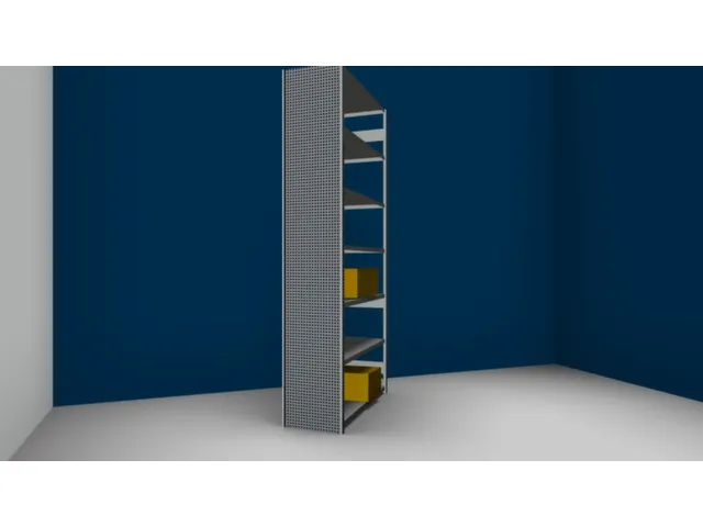 paroi latérale,p. rayonnage sans boulons,HxP 3000x500mm,acier,RAL7035