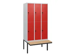 Dubbeldekse dekenkist,HxBxD 1950x900x815mm,3x2vak.,vak B 300mm