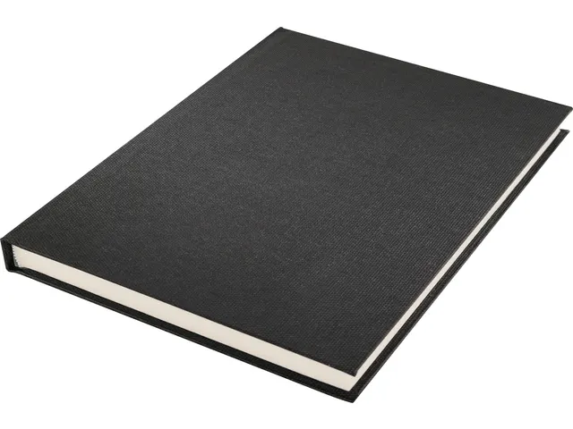 Carnet Kangaro A5 blanco, couverture de lin, 80 feuilles140 grs blanc