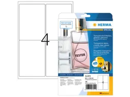 HERMA 8019 Transparant folie-etiket Glanzend A4 99,1x139mm 100 stuks