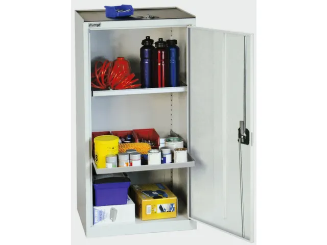 werkplaatskast,HxBxD 1000x500x500mm,2xopvanglegborden,uittrekbaar