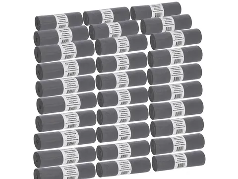 Afvalzak Cleaninq 60x80cm LDPE T30 60L trekband grijs Voordeelbundel