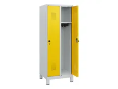 schoollocker,HxBxD 1630x600x500mm,2vak,vak B 300mm,draaigrendel,voeten