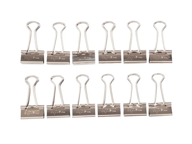 Papierklem MAUL 215 foldback 19mm capaciteit 7mm zilver