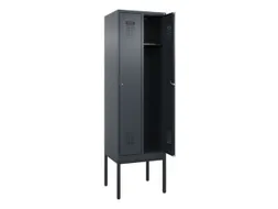 locker,HxBxD 2120x600x500mm,2vak,vak B 300mm,cil.-slot,voetonderstel
