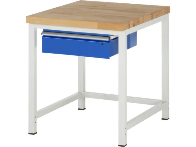 Werkbank 745X850X800-1000Mm Beukblad Draagverm. 1250Kg 1Lade Cil.-Slot