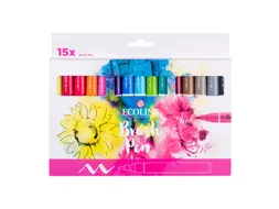 Brushpen Talens Ecoline set à 15 kleuren