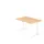 In hoogte verstelbaar bureau,HxBxD 680-850x1200x800mm,blad esdoorn