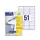 etiket Avery ILK 70x16,9mm 100 vel 51 etiketten per vel wit